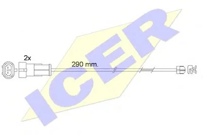 Сигнализатор, износ тормозных колодок ICER купить