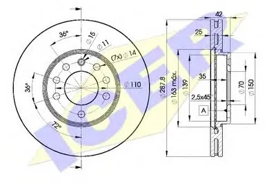 Тормозной диск ICER купить
