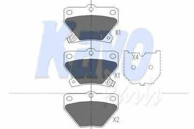 Комплект тормозных колодок, дисковый тормоз KAVO PARTS купить