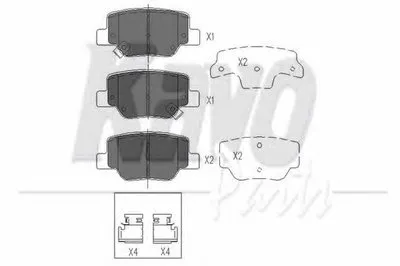 Комплект тормозных колодок, дисковый тормоз KAVO PARTS купить