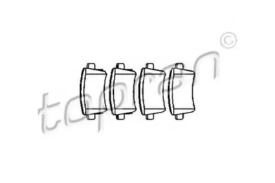 Комплект тормозных колодок, дисковый тормоз TOPRAN купить