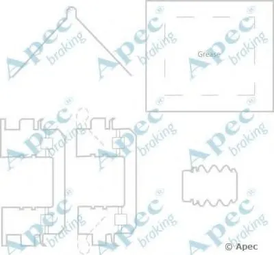 Комплектующие, тормозные колодки APEC braking купить
