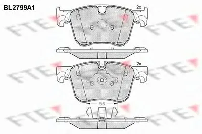 Комплект тормозных колодок, дисковый тормоз FTE купить