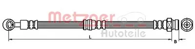 Тормозной шланг METZGER купить