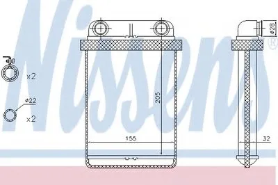 Теплообменник, отопление салона NISSENS купить