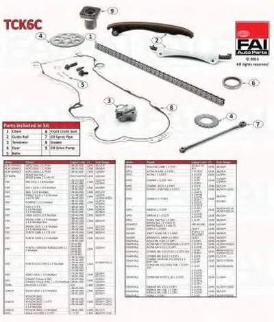 Комплект цепи привода распредвала FAI AutoParts купить