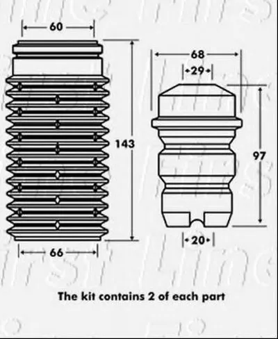 Пылезащитный комплект, амортизатор FIRST LINE купить