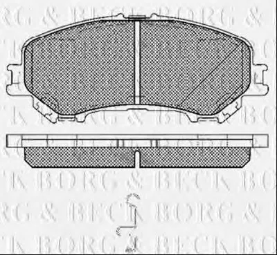 Комплект тормозных колодок, дисковый тормоз BORG & BECK купить