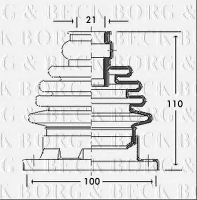 Пыльник, приводной вал BORG & BECK купить