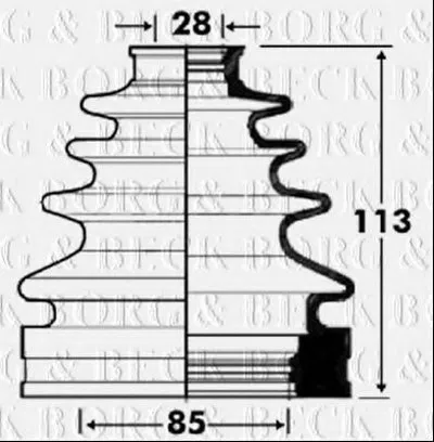 Пыльник, приводной вал BORG & BECK купить