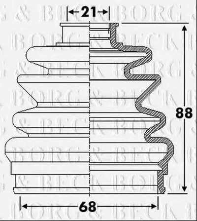 Пыльник, приводной вал BORG & BECK купить