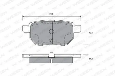 Комплект тормозных колодок, дисковый тормоз WEEN купить