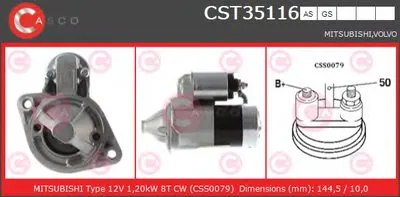 Стартер GENUINE SERIES CASCO купить