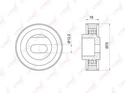 Натяжной ролик, ремень ГРМ LYNXauto купить