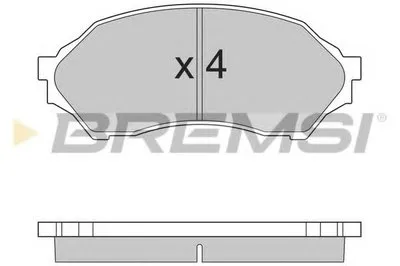 Комплект тормозных колодок, дисковый тормоз BREMSI купить