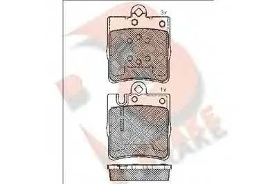 Комплект тормозных колодок, дисковый тормоз R BRAKE купить