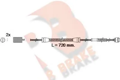 Сигнализатор, износ тормозных колодок R BRAKE купить