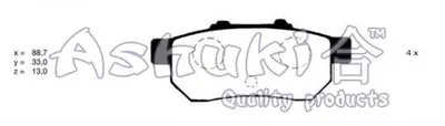 Комплект тормозных колодок, дисковый тормоз ASHUKI купить
