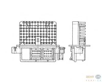 Регулятор, вентилятор салона BEHR HELLA SERVICE HELLA купить