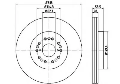Тормозной диск PRO HELLA купить
