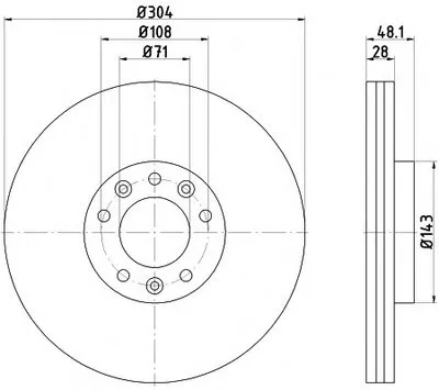 Тормозной диск PRO HELLA купить