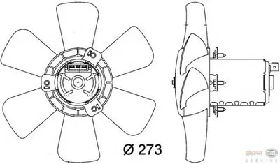 Вентилятор, охлаждение двигателя BEHR HELLA SERVICE купить