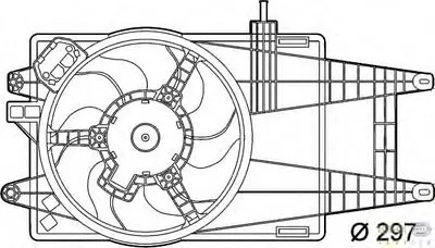 Вентилятор, охлаждение двигателя BEHR HELLA SERVICE HELLA купить