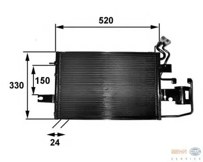 Конденсатор, кондиционер BEHR HELLA SERVICE HELLA купить