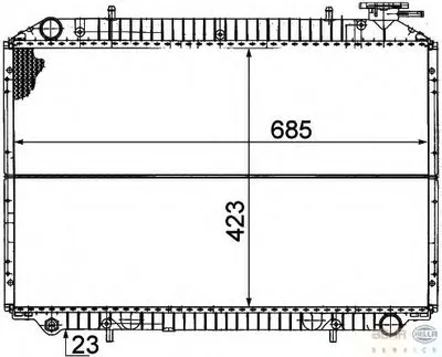 Радиатор, охлаждение двигателя BEHR HELLA SERVICE HELLA купить