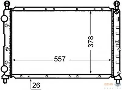 Радиатор, охлаждение двигателя BEHR HELLA SERVICE HELLA купить