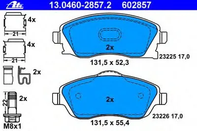 Комплект тормозных колодок, дисковый тормоз ATE купить