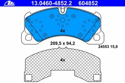 Комплект тормозных колодок, дисковый тормоз ATE купить