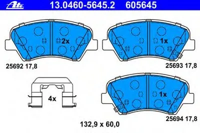 Комплект тормозных колодок, дисковый тормоз ATE купить