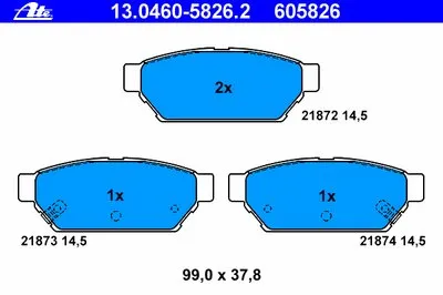 Комплект тормозных колодок, дисковый тормоз ATE купить