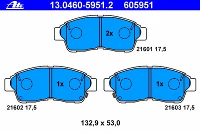 Комплект тормозных колодок, дисковый тормоз ATE купить