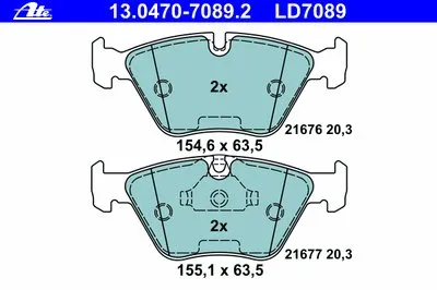 Комплект тормозных колодок, дисковый тормоз ATE Ceramic ATE купить
