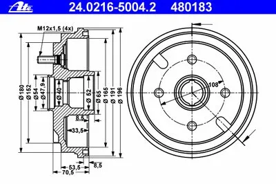 Тормозной барабан ATE купить