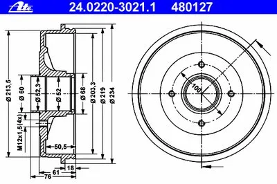 Тормозной барабан ATE купить