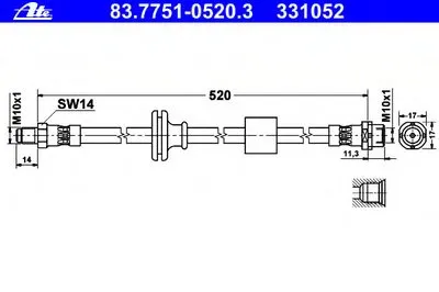Тормозной шланг ATE купить