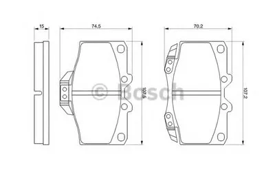Комплект тормозных колодок, дисковый тормоз BOSCH купить