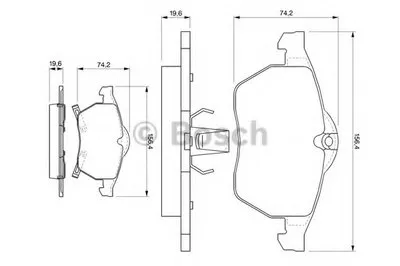 Комплект тормозных колодок, дисковый тормоз BOSCH купить