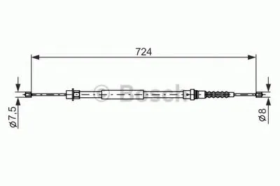 Трос, стояночная тормозная система BOSCH купить