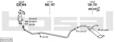 Система выпуска ОГ BOSAL купить