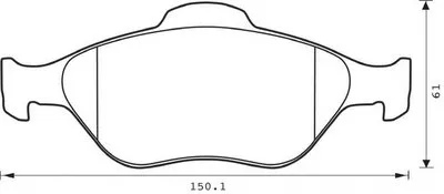 Комплект тормозных колодок, дисковый тормоз JURID купить