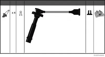 Комплект проводов зажигания HERTH+BUSS JAKOPARTS купить