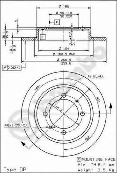 Тормозной диск COATED DISC LINE BREMBO купить