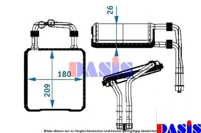 Теплообменник, отопление салона AKS DASIS купить