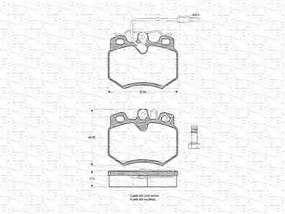 Комплект тормозных колодок, дисковый тормоз MAGNETI MARELLI купить