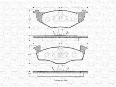 Комплект тормозных колодок, дисковый тормоз MAGNETI MARELLI купить