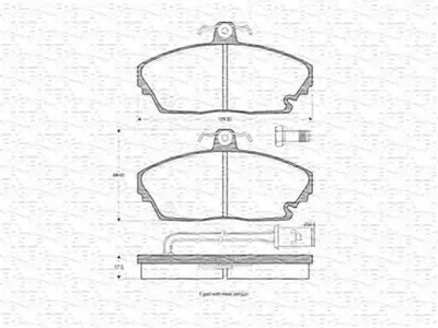 Комплект тормозных колодок, дисковый тормоз MAGNETI MARELLI купить